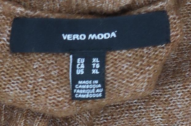 Womens UK Size XL VERO MODA Brown Pullover Jumper