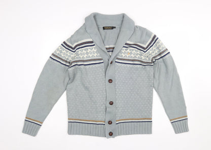 Mens UK Size L Farah Grey Cardigan Jumper