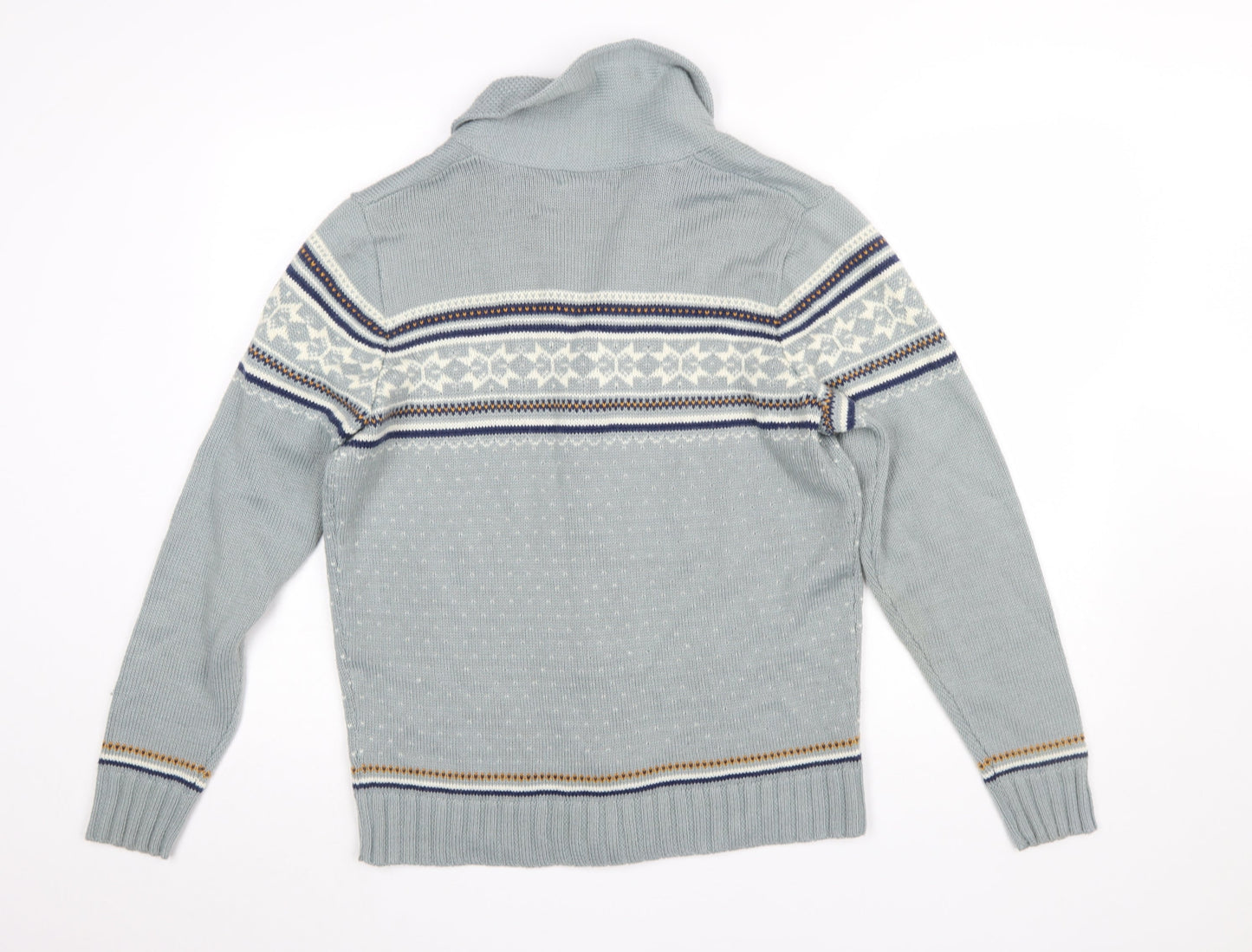 Mens UK Size L Farah Grey Cardigan Jumper