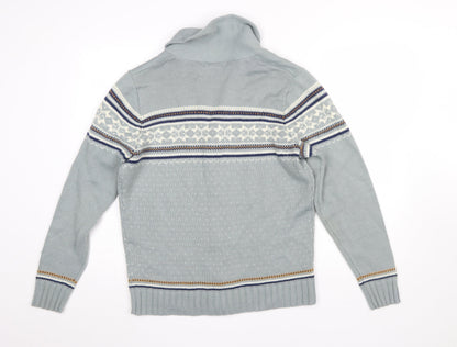 Mens UK Size L Farah Grey Cardigan Jumper
