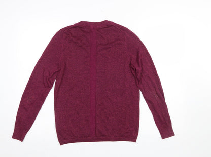 White Stuff Womens Purple Knit Crew Neck Jumper Size 10