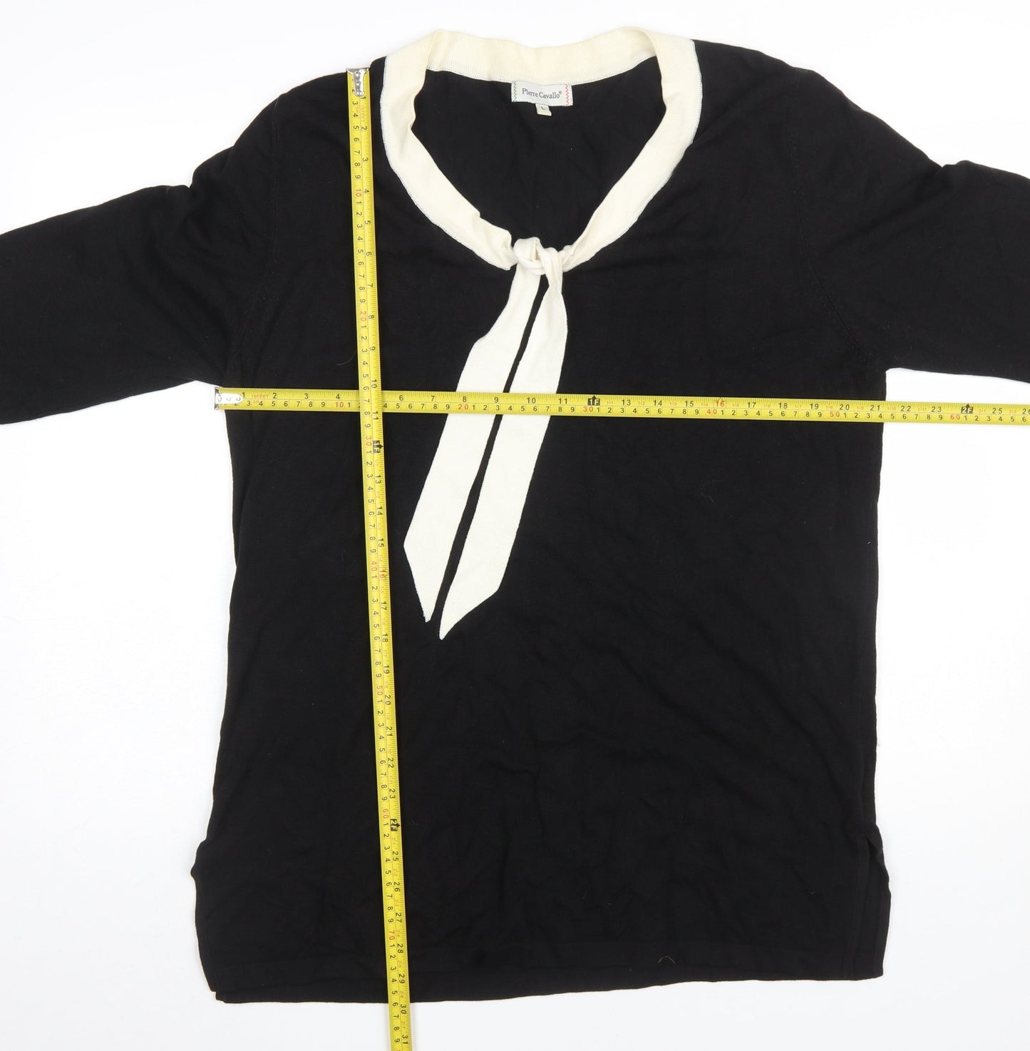 Womens UK Size L Pierre Cavallo Black Pullover Jumper
