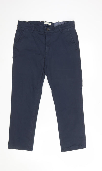 Mens UK Size M Selected Homme Slim Fit Chino Blue Trousers