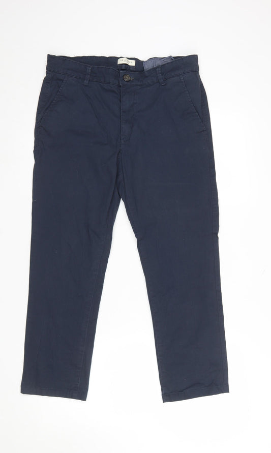 Mens UK Size M Selected Homme Slim Fit Chino Blue Trousers