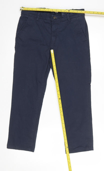 Mens UK Size M Selected Homme Slim Fit Chino Blue Trousers