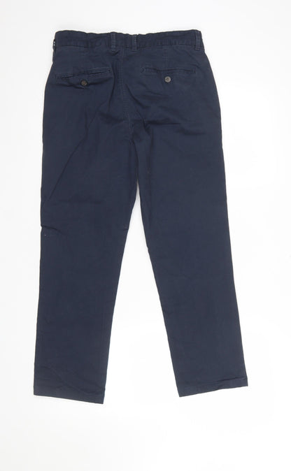 Mens UK Size M Selected Homme Slim Fit Chino Blue Trousers