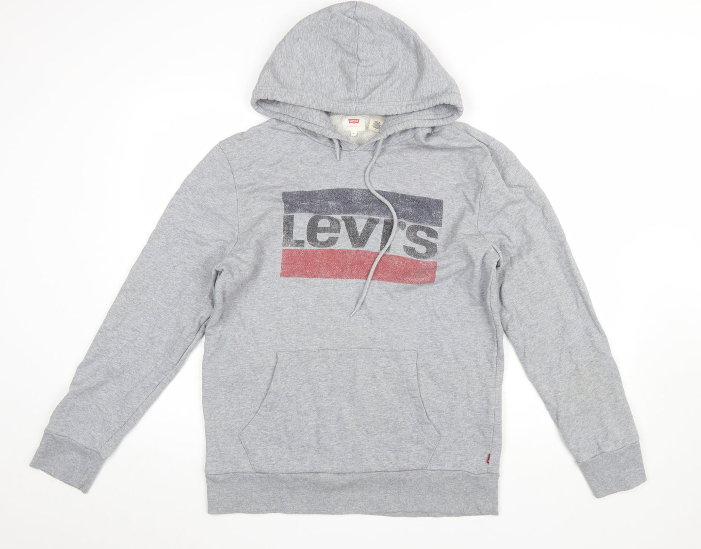 Mens UK Size M Levi's Grey Pullover Hoodie