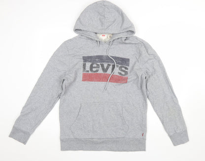 Mens UK Size M Levi's Grey Pullover Hoodie