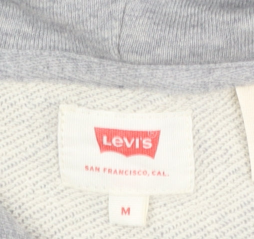 Mens UK Size M Levi's Grey Pullover Hoodie