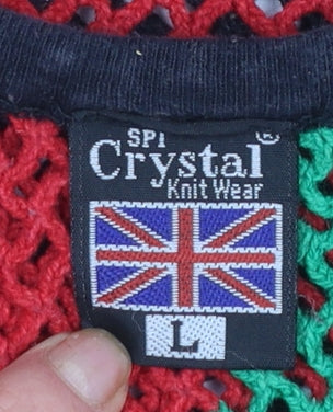 Womens UK Size L SPI Crystal Knit Wear Multicoloured Camisole Tank