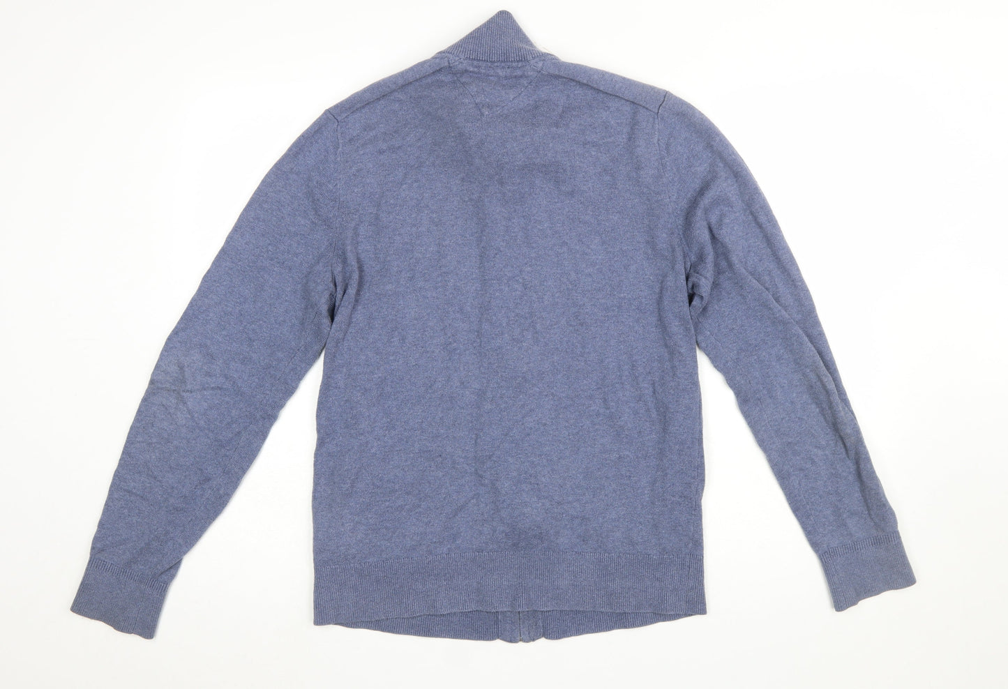 Mens UK Size S Tommy Hilfiger Blue Full Zip Jumper