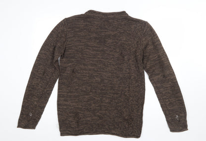 Mens UK Size M Soulstar Brown Pullover Jumper