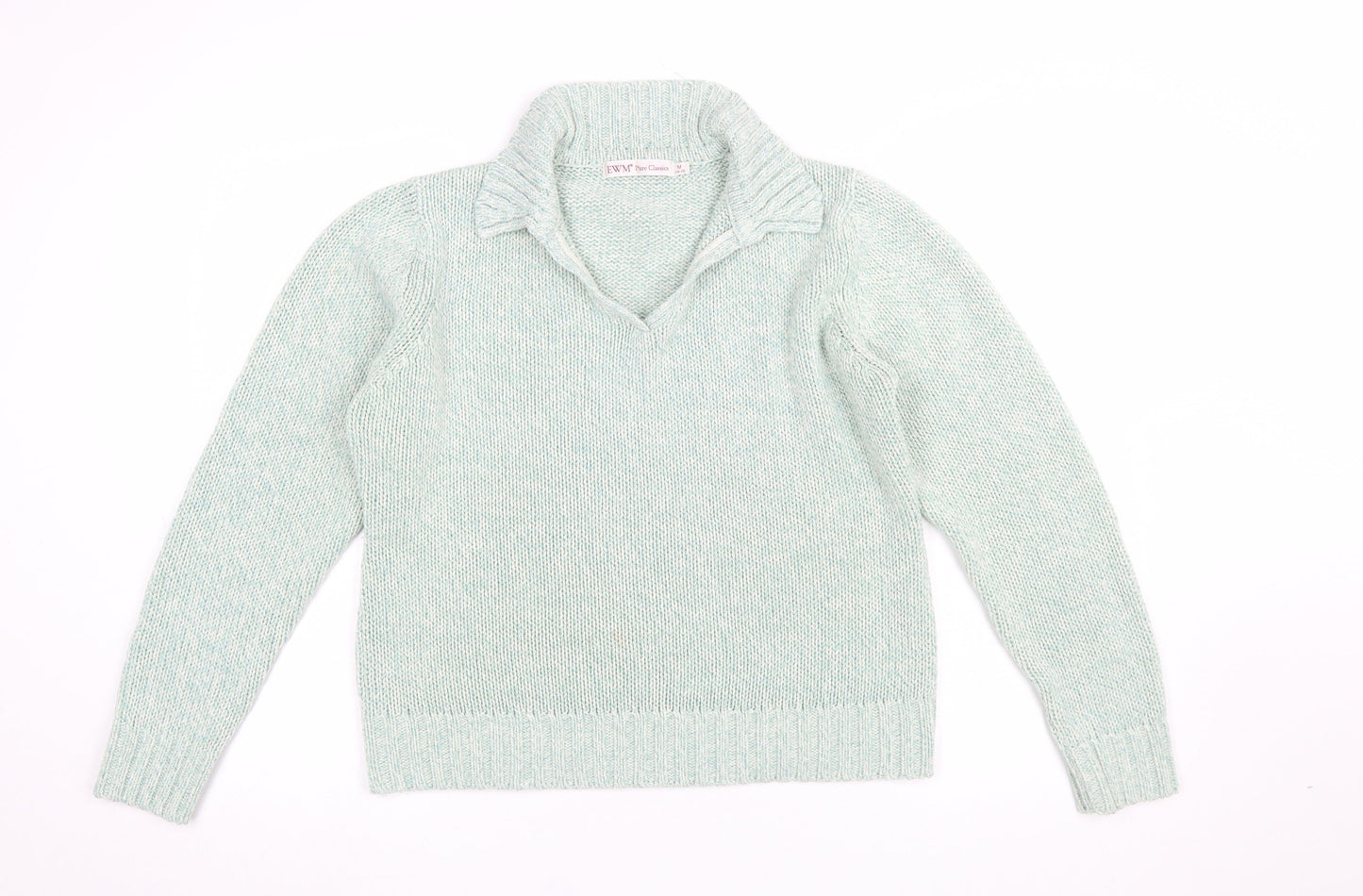 Womens UK Size M EWM Green Pullover Jumper