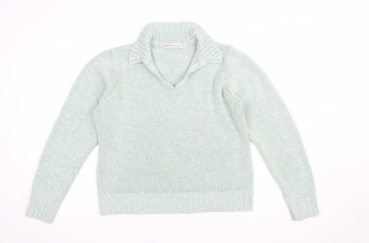 Womens UK Size M EWM Green Pullover Jumper