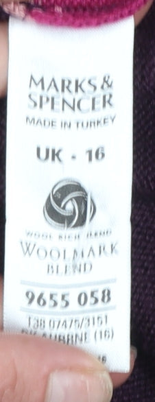 Womens UK Size 16 Marks and Spencer Multicoloured Tunic Jumper