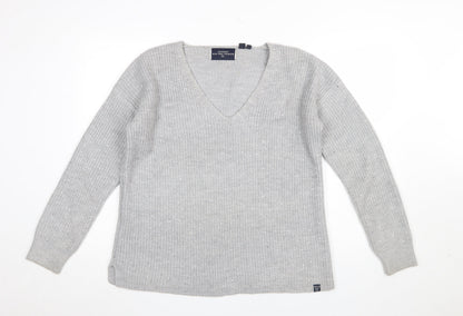 Womens UK Size 10 Superdry Grey Pullover Jumper