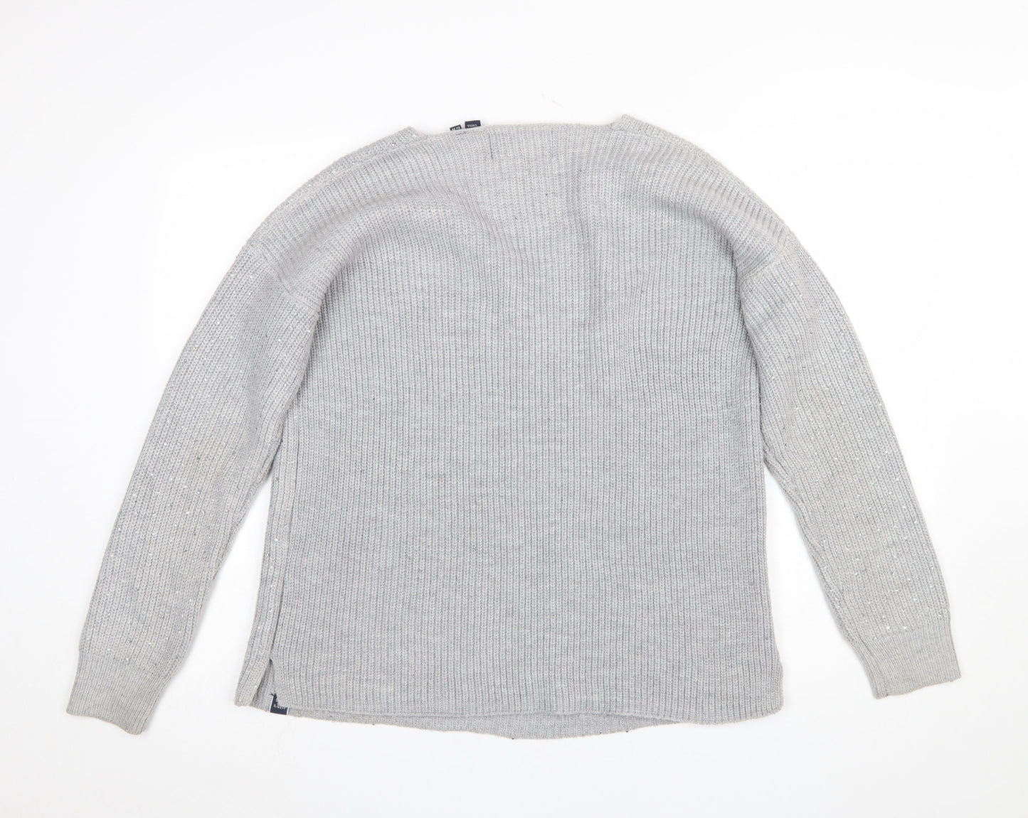 Womens UK Size 10 Superdry Grey Pullover Jumper