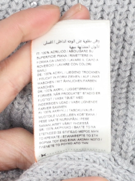 Womens UK Size 10 Superdry Grey Pullover Jumper