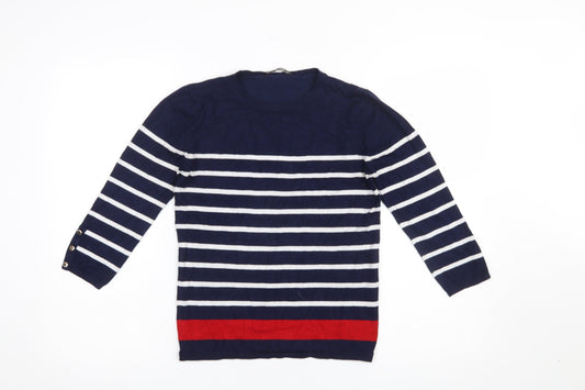 Womens UK Size 12 Stradivarius Blue Pullover Jumper