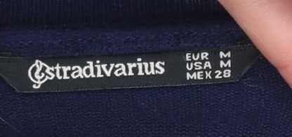 Womens UK Size 12 Stradivarius Blue Pullover Jumper