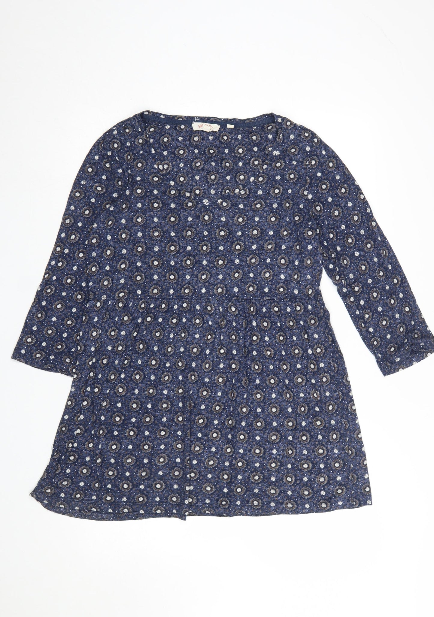 Womens UK Size 12 Fat Face Blue Tunic Blouse