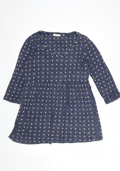 Womens UK Size 12 Fat Face Blue Tunic Blouse