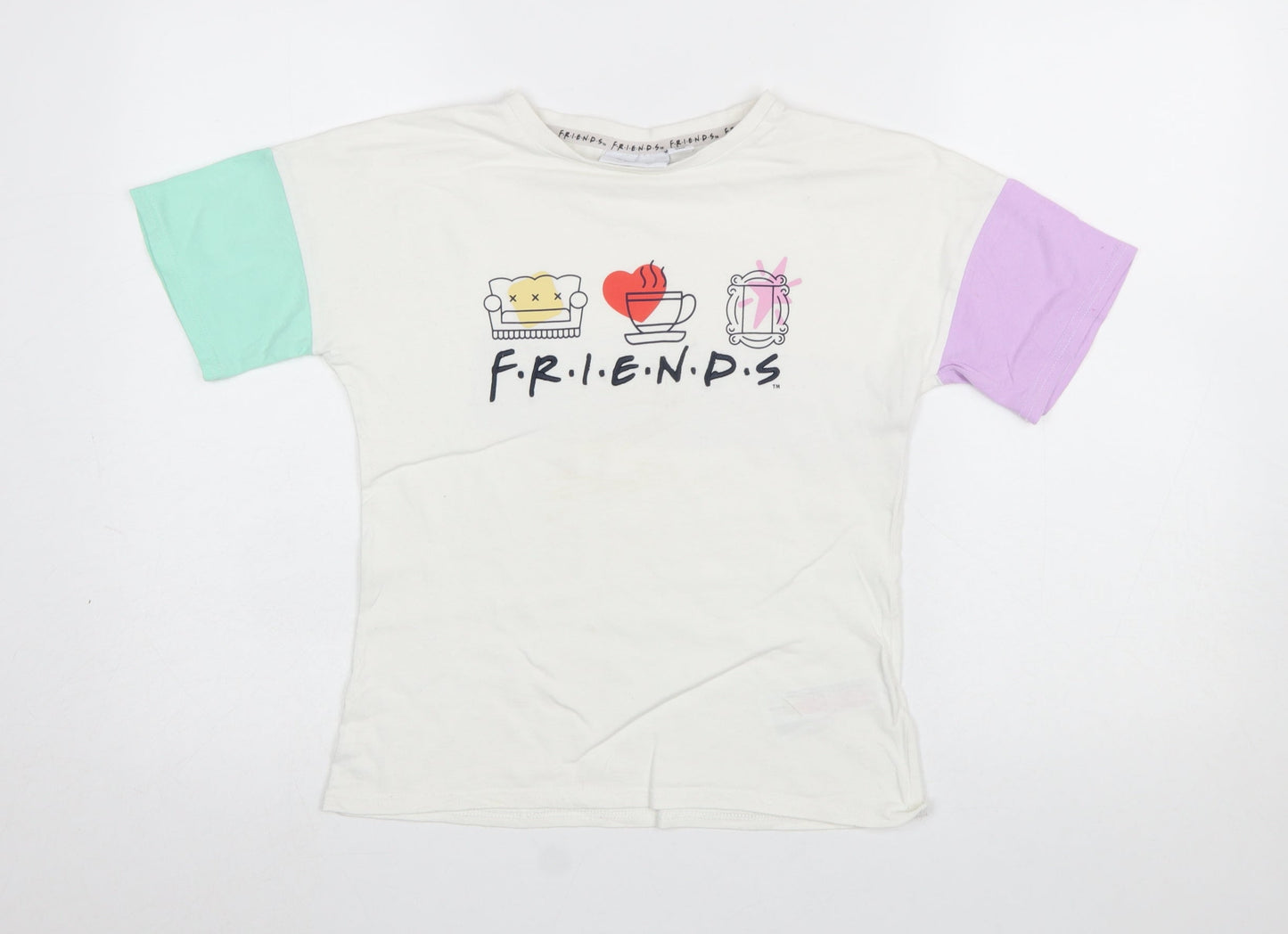 Girls UK Size 8-9 Years Primark Multicoloured Basic T-Shirt