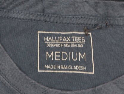 Hallifax Tees Men's Blue Medium New Zealand Graphic Cotton T-Shirt