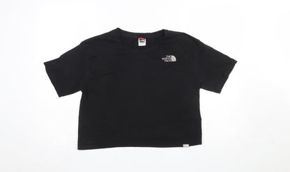Womens UK Size S The North Face Black Cropped T-Shirt