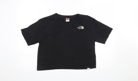 Womens UK Size S The North Face Black Cropped T-Shirt