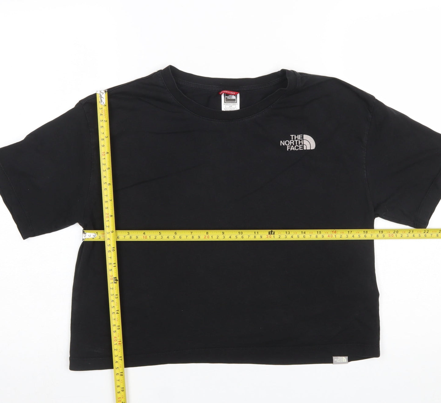 Womens UK Size S The North Face Black Cropped T-Shirt