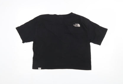 Womens UK Size S The North Face Black Cropped T-Shirt