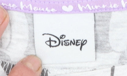 Disney Women Plus Grey Minnie Mouse T-Shirt Pyjama Top UK 20-22
