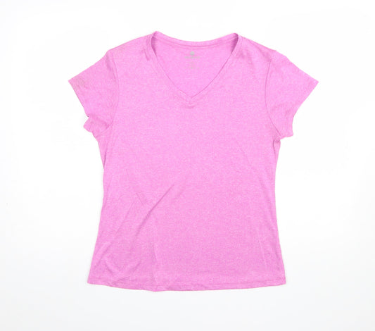 Womens UK Size S Velocity Pink Gym & Training Running & Jogging Yoga T-Shirt