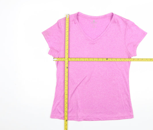 Womens UK Size S Velocity Pink Gym & Training Running & Jogging Yoga T-Shirt