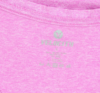 Womens UK Size S Velocity Pink Gym & Training Running & Jogging Yoga T-Shirt
