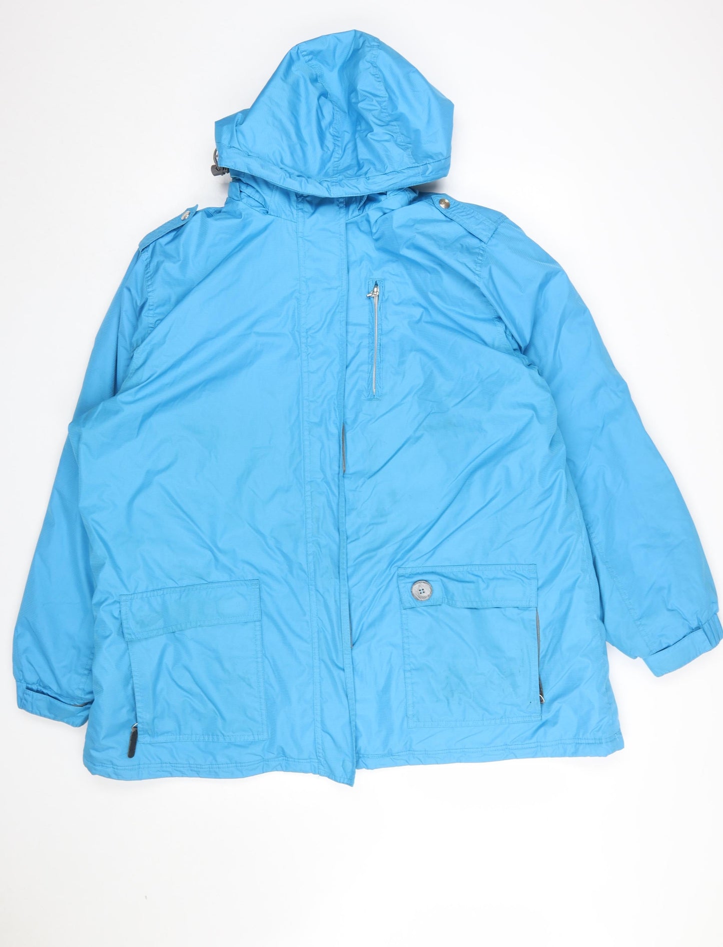 Womens UK Size 2XL Sportek Blue Parka Coat
