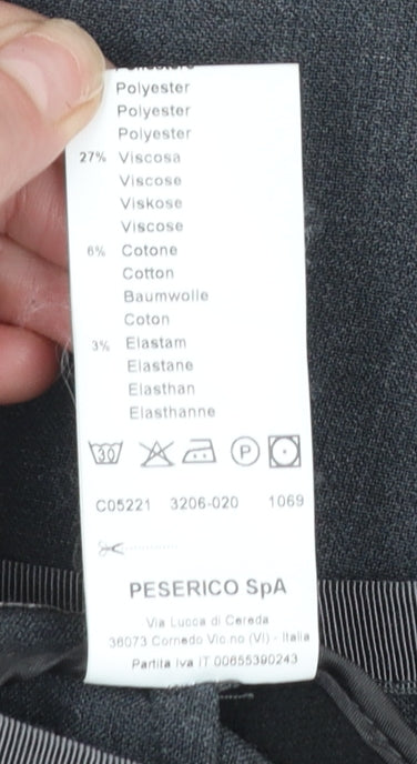 Womens UK Size 16 Peserico Slim Fit Business Formal Workwear Grey Trousers