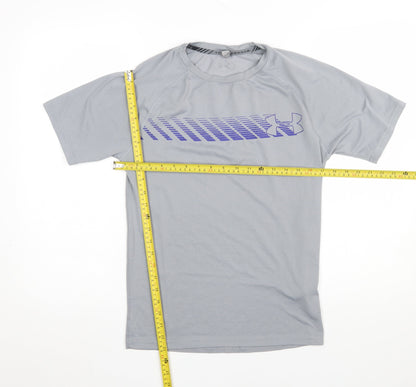 Mens UK Size S Under armour Grey Running & Jogging Gym & Training CrossFit T-Shi