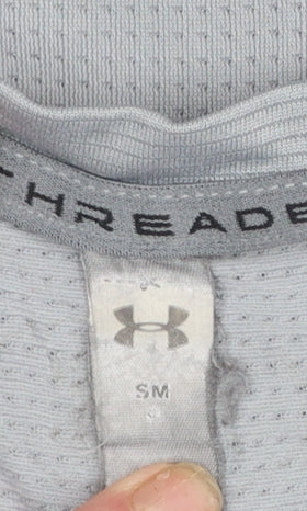 Mens UK Size S Under armour Grey Running & Jogging Gym & Training CrossFit T-Shi