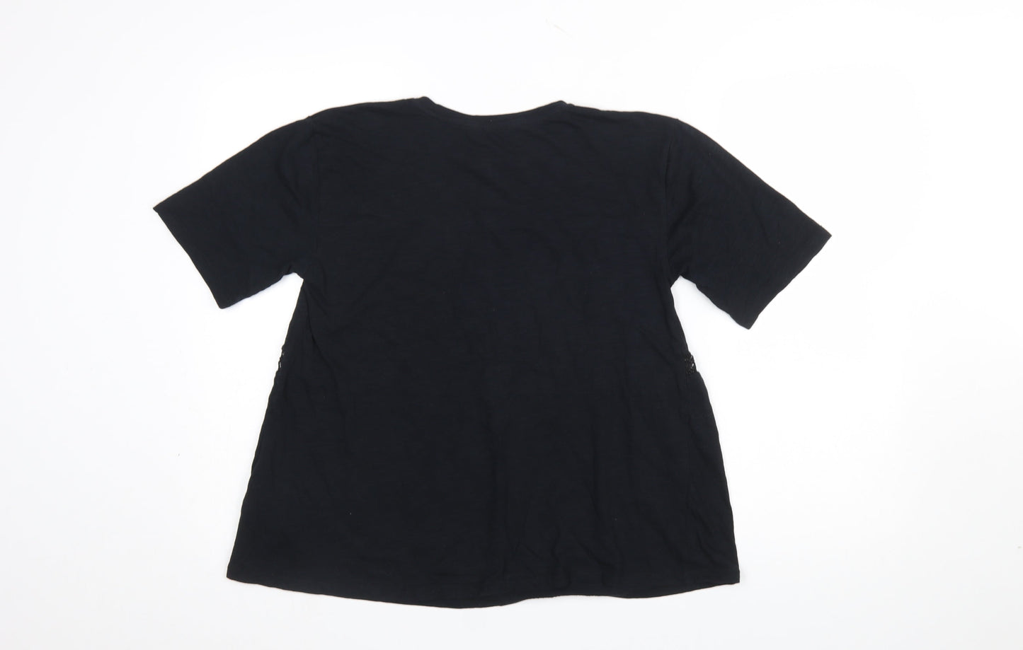 Womens UK Size 10 Marks and Spencer Black Basic T-Shirt