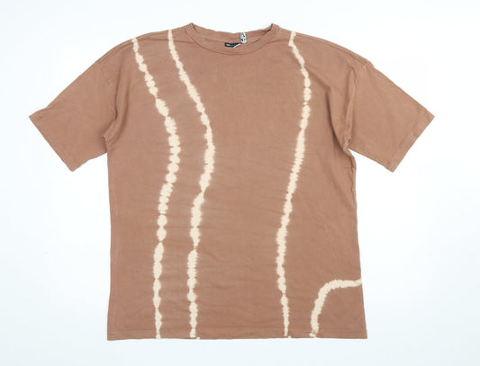 Womens UK Size 8 ASOS DESIGN Brown Basic T-Shirt