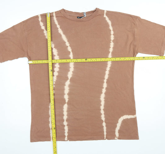Womens UK Size 8 ASOS DESIGN Brown Basic T-Shirt
