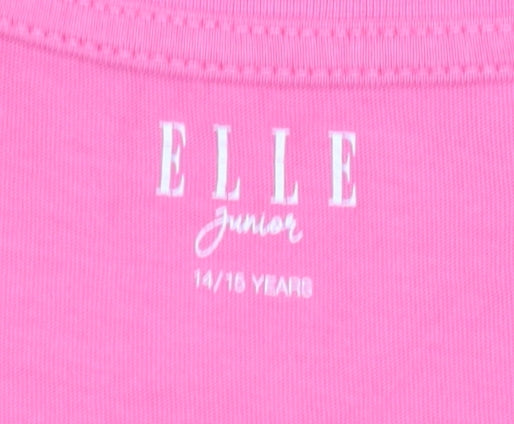 Girls UK Size 14-15 Years ELLE Pink Basic T-Shirt