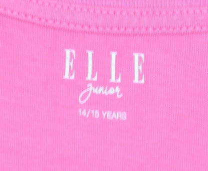 Girls UK Size 14-15 Years ELLE Pink Basic T-Shirt