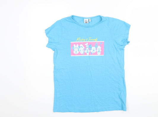 Girls UK Size 11-12 Years Primark Blue Basic T-Shirt