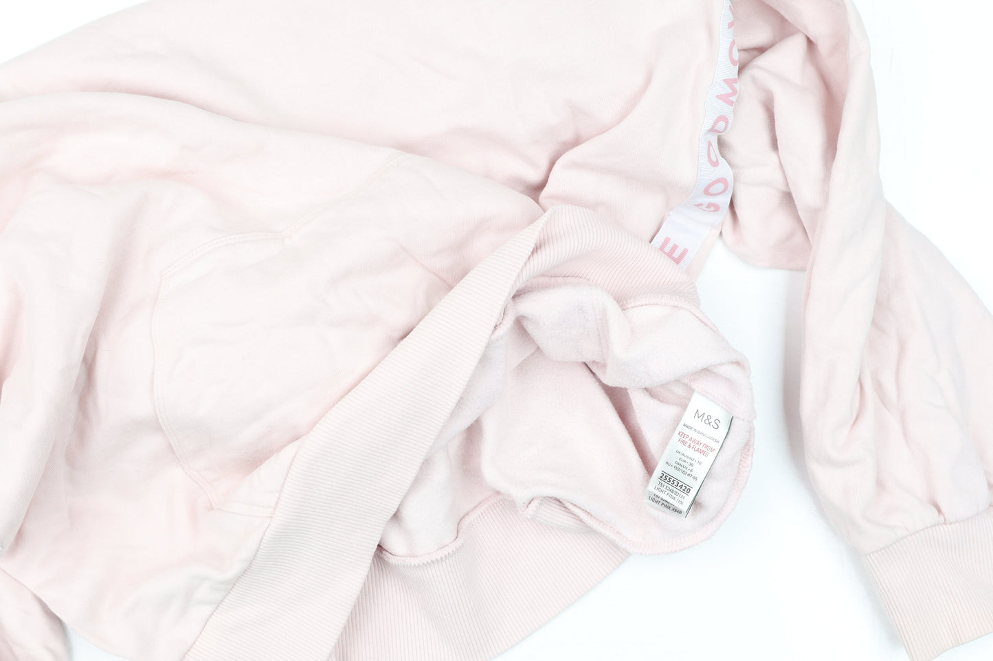 Womens UK Size S Marks and Spencer Pink Pullover Hoodie