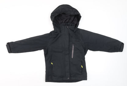 Boys UK Size 5-6 Years Hi Gear Black Parka Coat