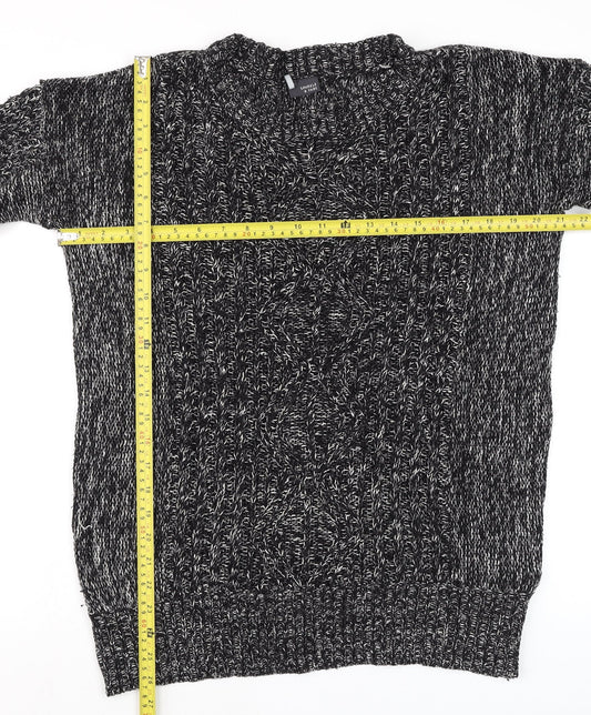Womens UK Size S Sparkle & Fade Grey Pullover Jumper
