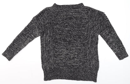 Womens UK Size S Sparkle & Fade Grey Pullover Jumper